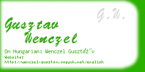 gusztav wenczel business card